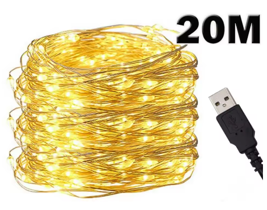 GlowTwist™ LED Lichtslinger – Warm Wit of Multicolor (5, 10 of 20 meter)