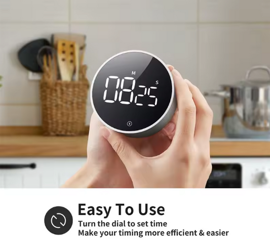 Waterdichte Keuken Timer | Draaiknop & LED